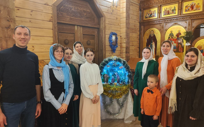 Рождественская служба в храме Иверской иконы Божией Матери