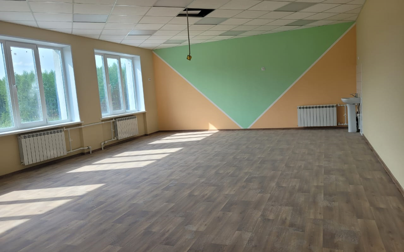 Продолжение капитального ремонта средней школы в Ягодном